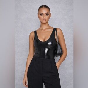 Mistress Rocks Black Patent Bodysuit | Party NYE
